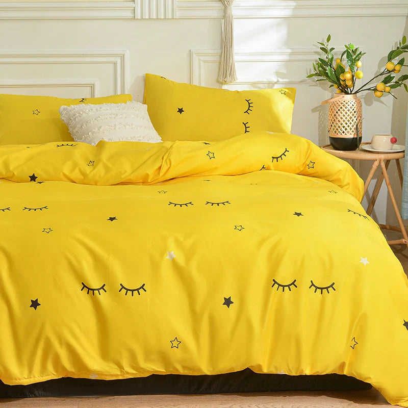 Black & White Bedding Set for Double Bed Queen/King Comforter Sets Single Duvet Cover