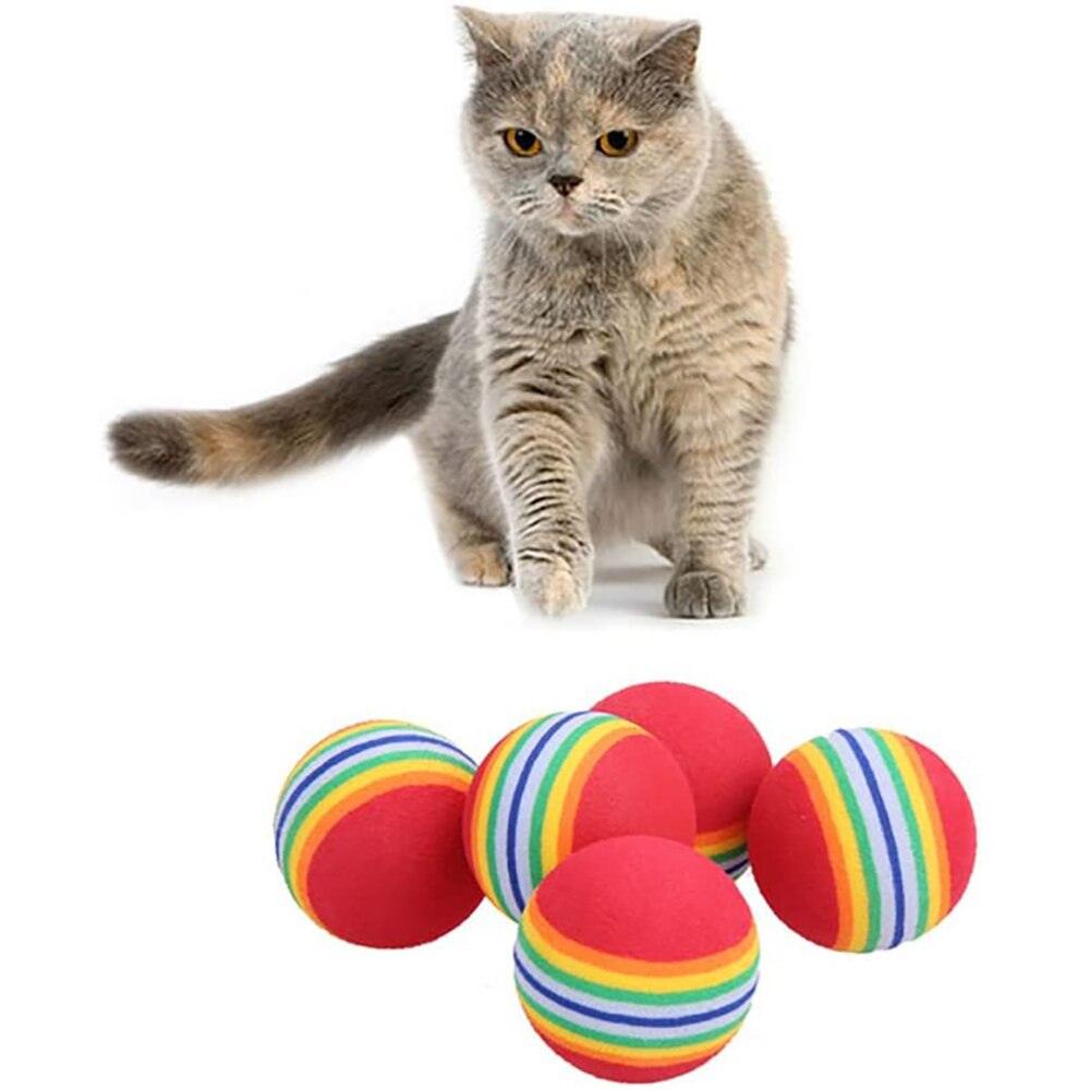Cat Toy Interactive Rainbow Balls