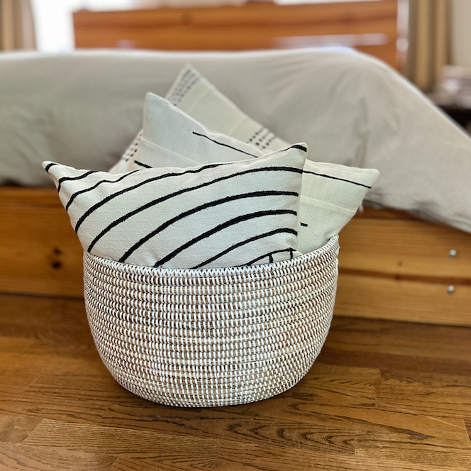White Oval Basket