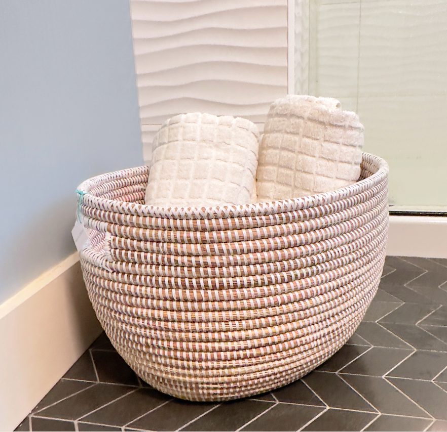 White Oval Basket