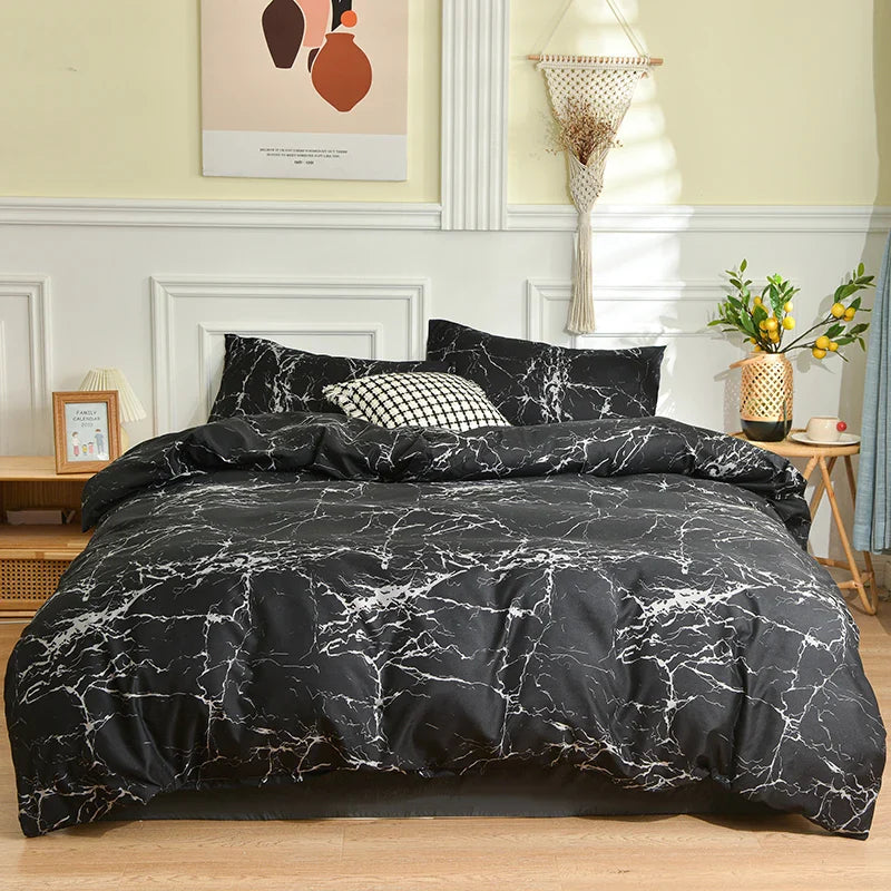 Black & White Bedding Set for Double Bed Queen/King Comforter Sets Single Duvet Cover