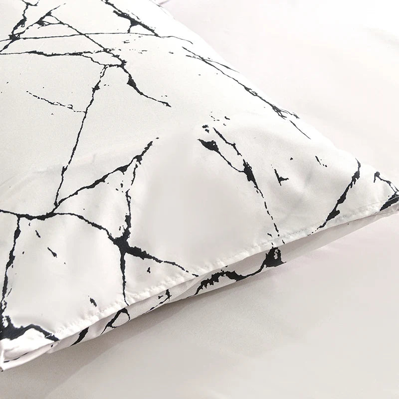 Black & White Bedding Set for Double Bed Queen/King Comforter Sets Single Duvet Cover