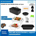 8 Quart Dual Basket Air Fryer Grill Rack and Accessory Set