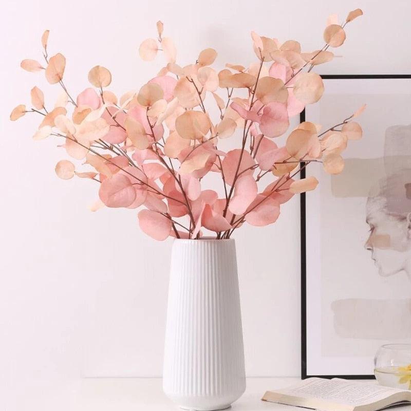 Artificial Eucalyptus Flower Plant Leaf Long Branch  Home Bedroom Wall Decoration