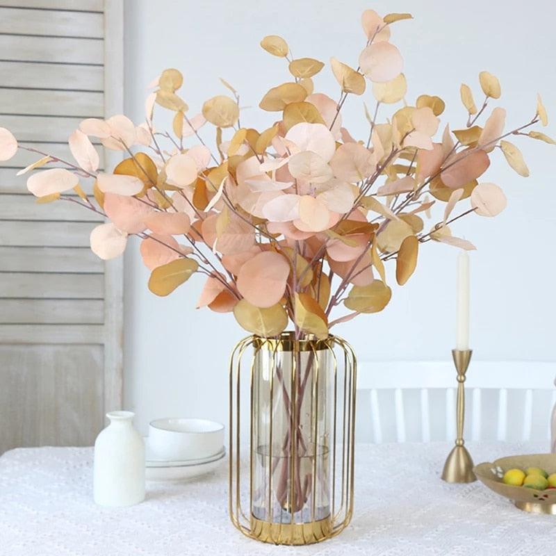 Artificial Eucalyptus Flower Plant Leaf Long Branch  Home Bedroom Wall Decoration