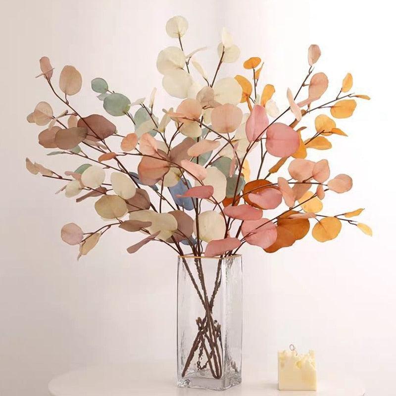 Artificial Eucalyptus Flower Plant Leaf Long Branch  Home Bedroom Wall Decoration