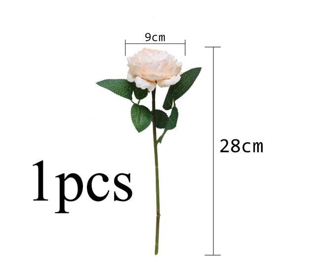 Beautiful Rose Peony Artificial Silk Eucalyptus Flowers Small bouquet