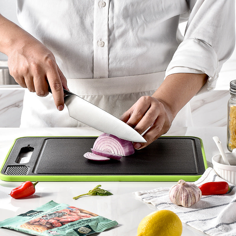 Double-side Cutting Board W/Defrosting Function W/Knife Sharpener