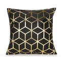 Black Gold Pillow Geometric Cushion Pillow Case  45x45CM