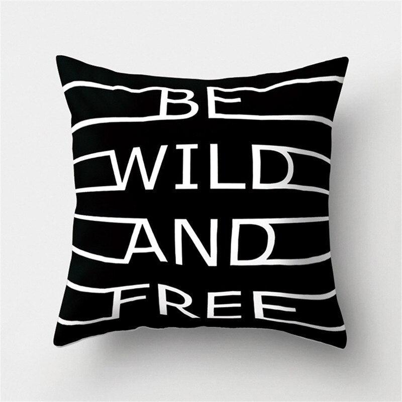Black White Geometric Cushion Cover Pillowcase 45x45CM