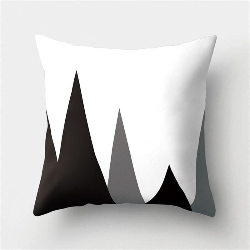 Black White Geometric Cushion Cover Pillowcase 45x45CM