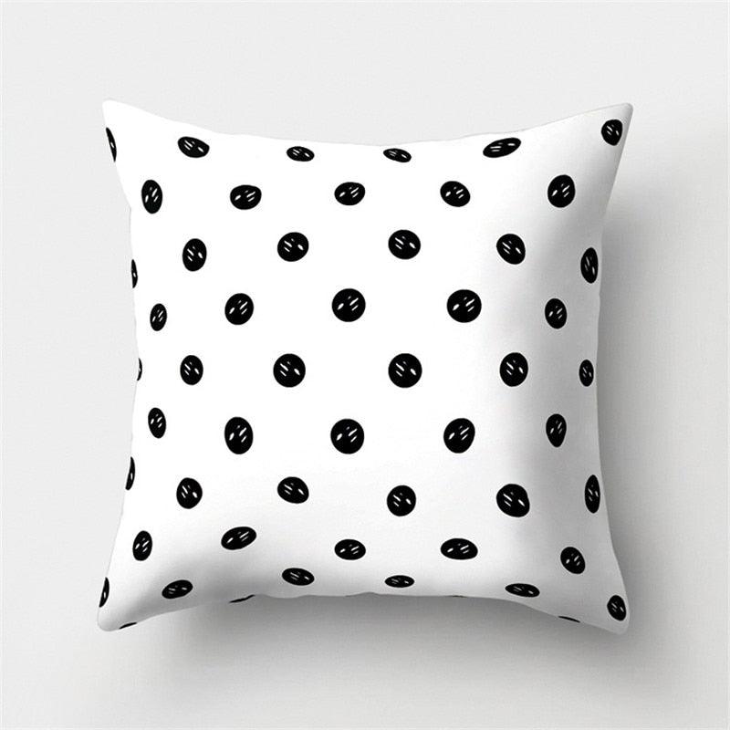 Black White Geometric Cushion Cover Pillowcase 45x45CM