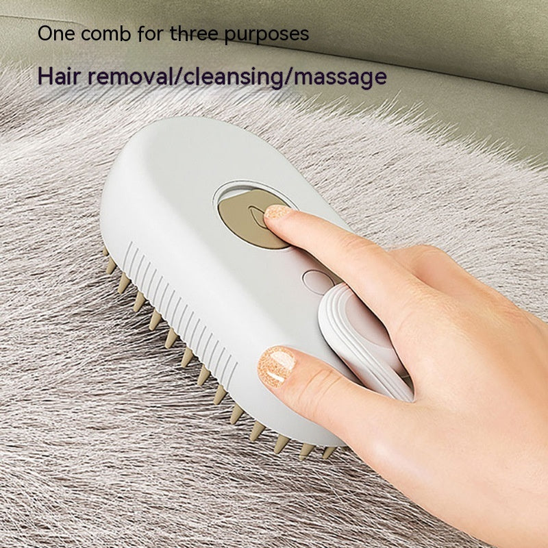 3 In 1 Electric Spray Cat Hair Brushes For Massage, Grooming, Hair Removal
