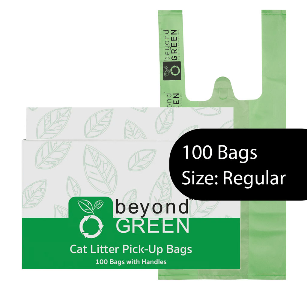 Cat Litter Bags – 8" x 16" with 5" Gusset & Handles | Leak-Resistant | Made in USA