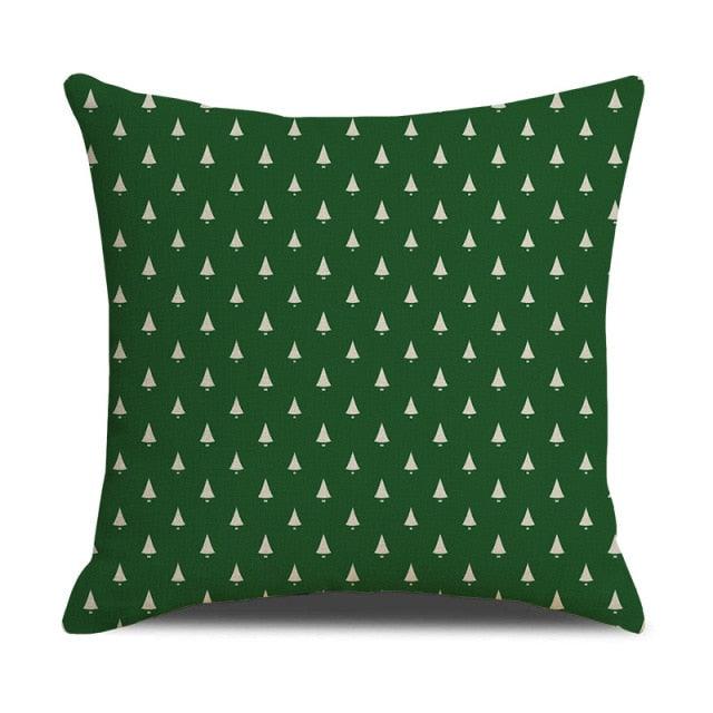 Christmas Green Stripe Pattern Cotton Linen Throw Pillow Christmas Stripe Pillow Cases