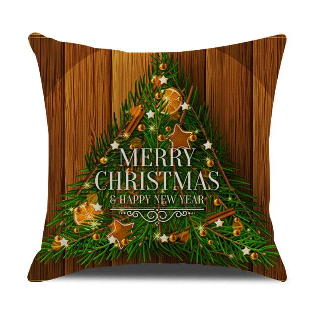 Christmas Green Stripe Pattern Cotton Linen Throw Pillow Christmas Stripe Pillow Cases