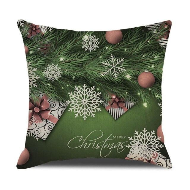 Christmas Green Stripe Pattern Cotton Linen Throw Pillow Christmas Stripe Pillow Cases
