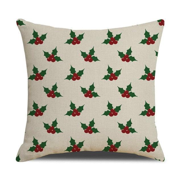 Christmas Green Stripe Pattern Cotton Linen Throw Pillow Christmas Stripe Pillow Cases