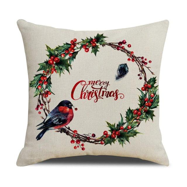 Christmas Green Stripe Pattern Cotton Linen Throw Pillow Christmas Stripe Pillow Cases