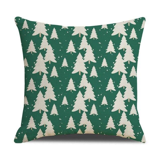 Christmas Green Stripe Pattern Cotton Linen Throw Pillow Christmas Stripe Pillow Cases