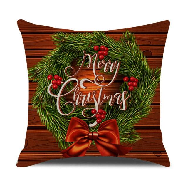 Christmas Green Stripe Pattern Cotton Linen Throw Pillow Christmas Stripe Pillow Cases