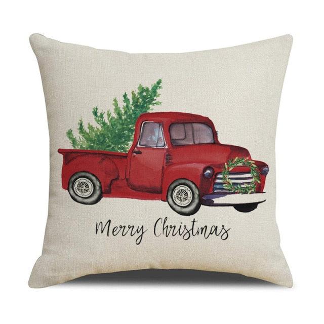 Christmas Green Stripe Pattern Cotton Linen Throw Pillow Christmas Stripe Pillow Cases