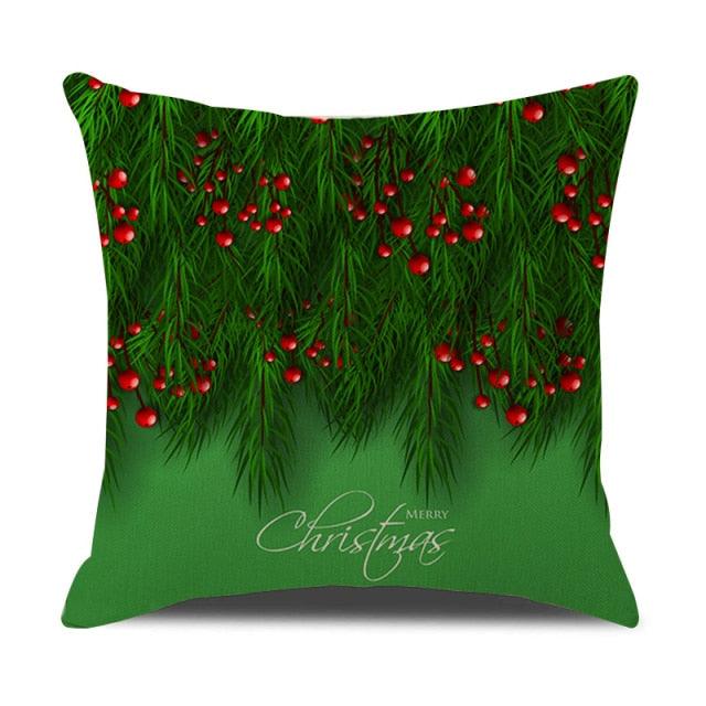 Christmas Green Stripe Pattern Cotton Linen Throw Pillow Christmas Stripe Pillow Cases