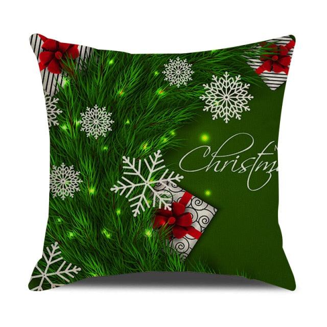 Christmas Green Stripe Pattern Cotton Linen Throw Pillow Christmas Stripe Pillow Cases