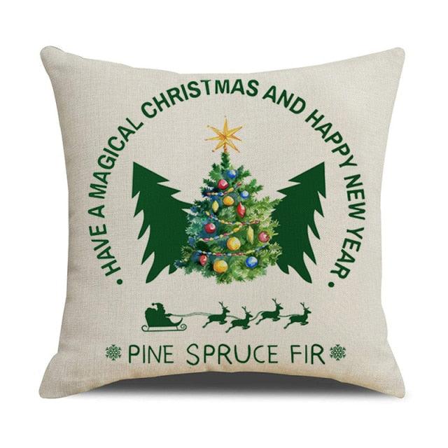 Christmas Green Stripe Pattern Cotton Linen Throw Pillow Christmas Stripe Pillow Cases