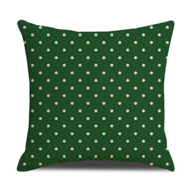 Christmas Green Stripe Pattern Cotton Linen Throw Pillow Christmas Stripe Pillow Cases