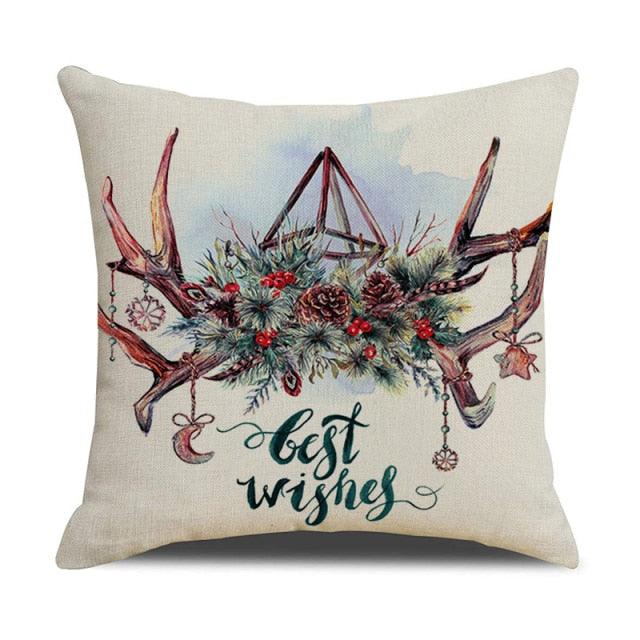 Christmas Green Stripe Pattern Cotton Linen Throw Pillow Christmas Stripe Pillow Cases