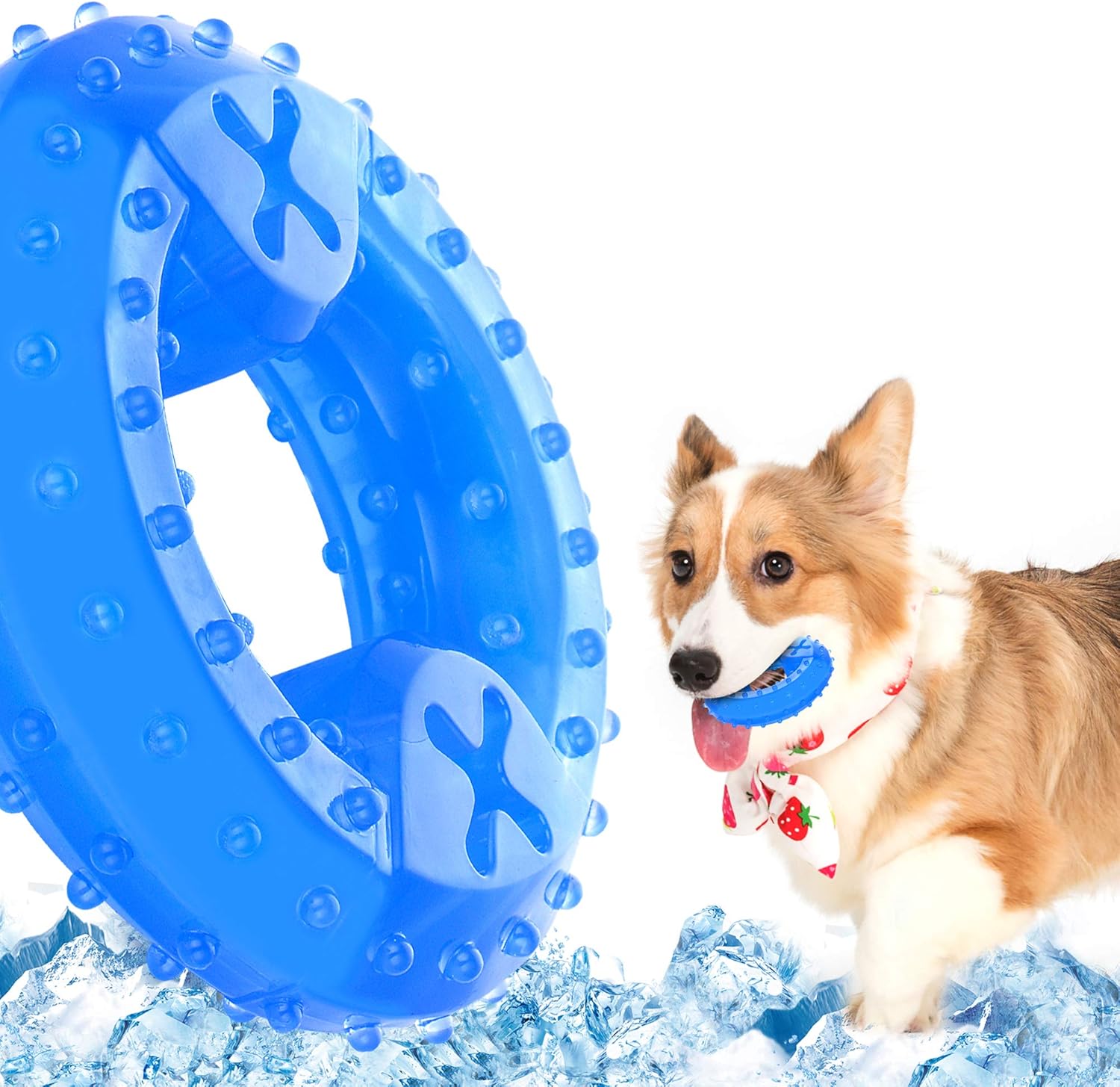 Pet Teether Cooling Chew Teething Toy For Puppies Fit With Treats