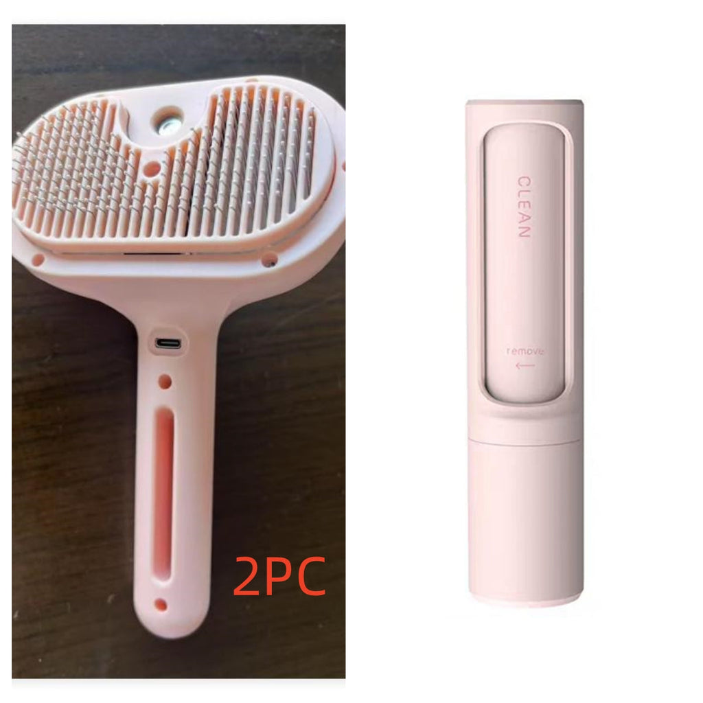 Pet Self Cleaning Hair Remover Brush For Dogs with Built-in Mist Humidifier