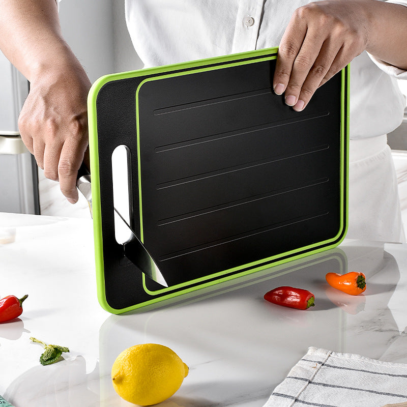 Double-side Cutting Board W/Defrosting Function W/Knife Sharpener