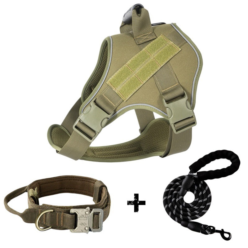 Traction Rope For Large Dogs Breathable Tactical Harness