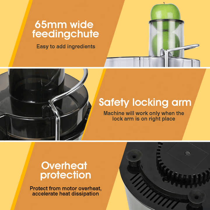 Centrifugal juicer multi-function electric juicer 2.5L slag cup