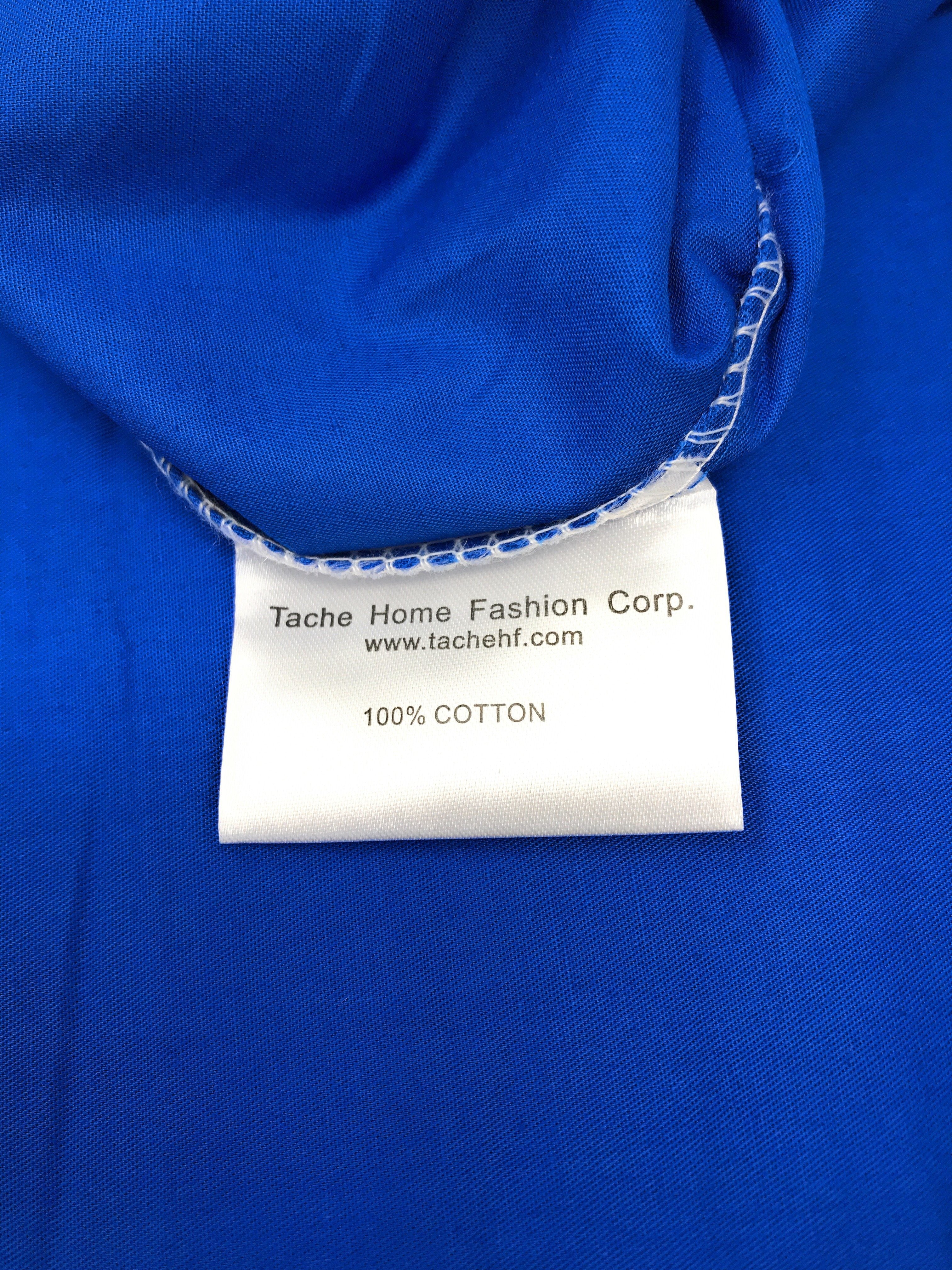 Tache Deep Blue Cotton Duvet Cover Set (2-3PDUV-Blue)