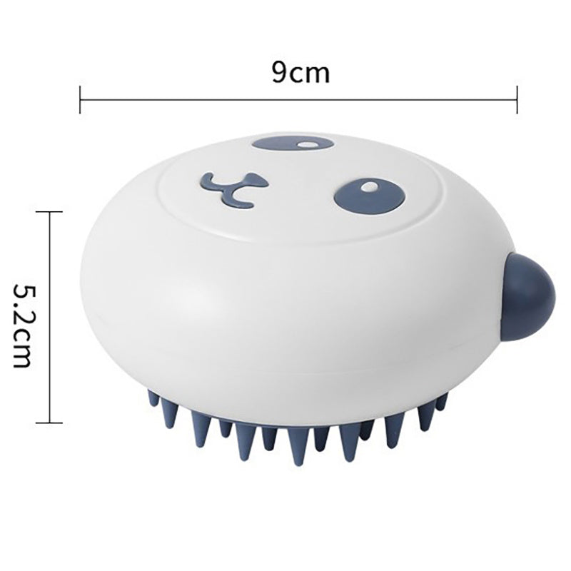 Silicone Pet Cat And Dog Shower Soft Bristled Brush Panda Shape Pet Soft Massage