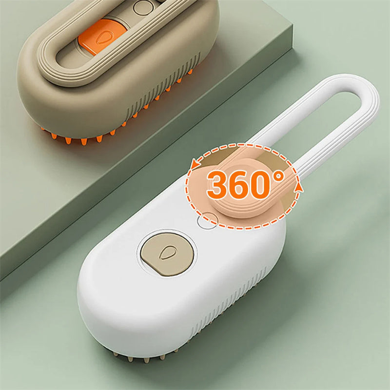 3 In 1 Electric Spray Cat Hair Brushes For Massage, Grooming, Hair Removal