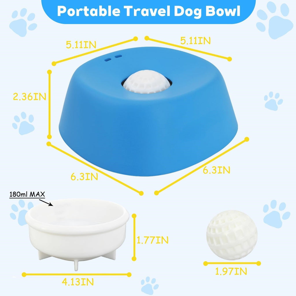 Pet Slow Feeder Non-Slip Spherical Dog Licking Bowl for Liquid Treats Bone Broth Yogurt