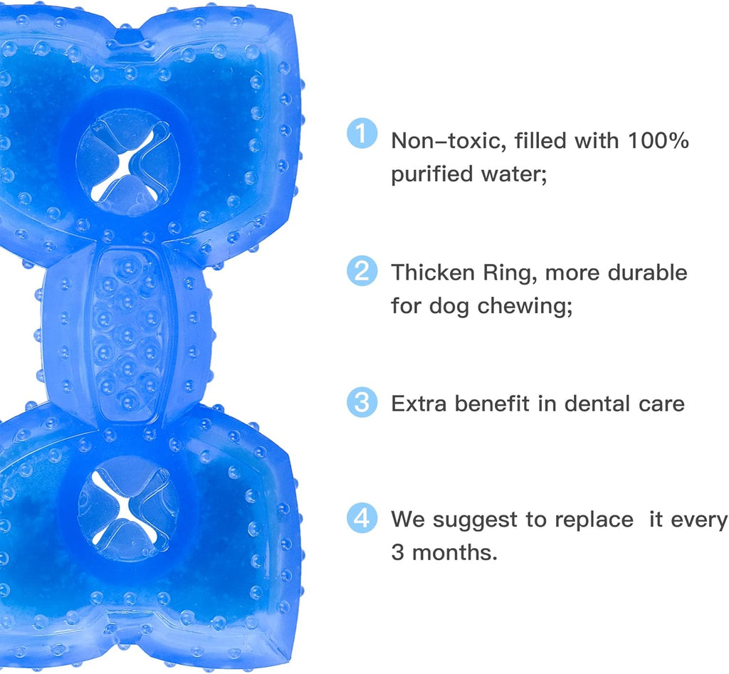Pet Teether Cooling Chew Teething Toy For Puppies Fit With Treats
