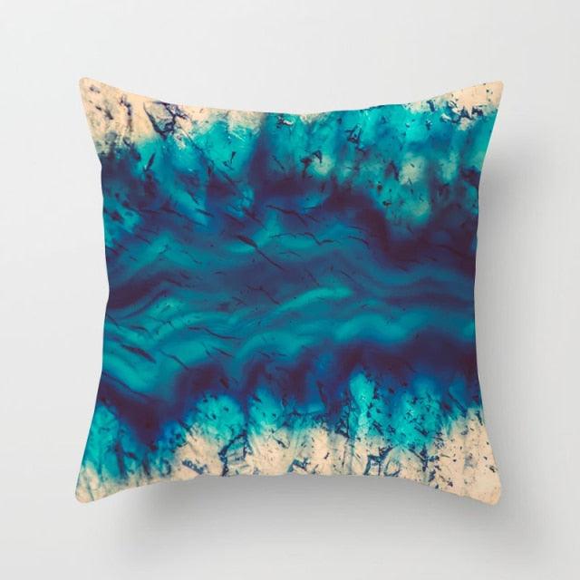 Flower Leaves Pattern Throw Pillow Case