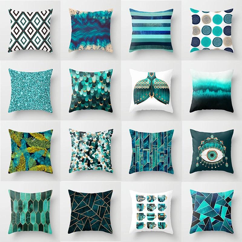 Flower Leaves Pattern Throw Pillow Case