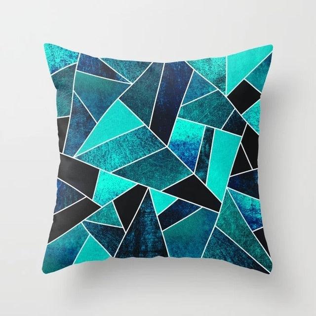 Flower Leaves Pattern Throw Pillow Case