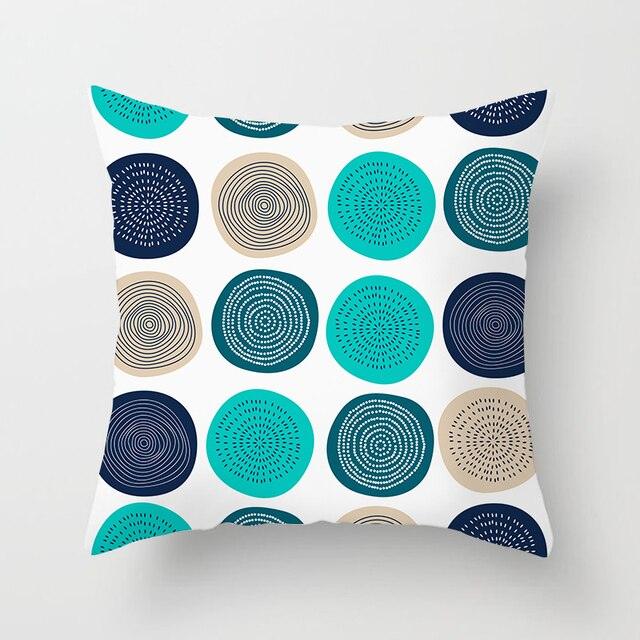 Flower Leaves Pattern Throw Pillow Case