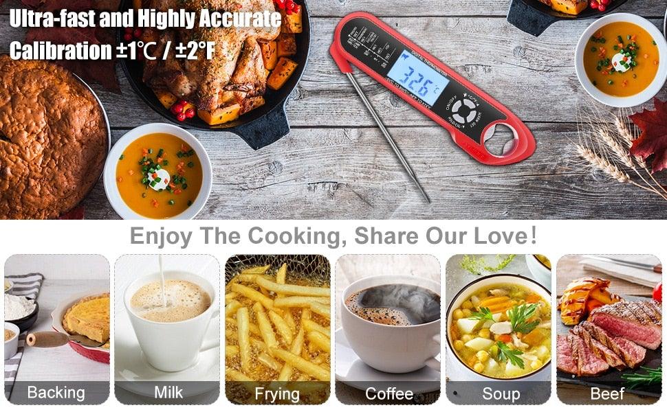 Digital Meat BBQ Thermometer Dual Probe Design Waterproof