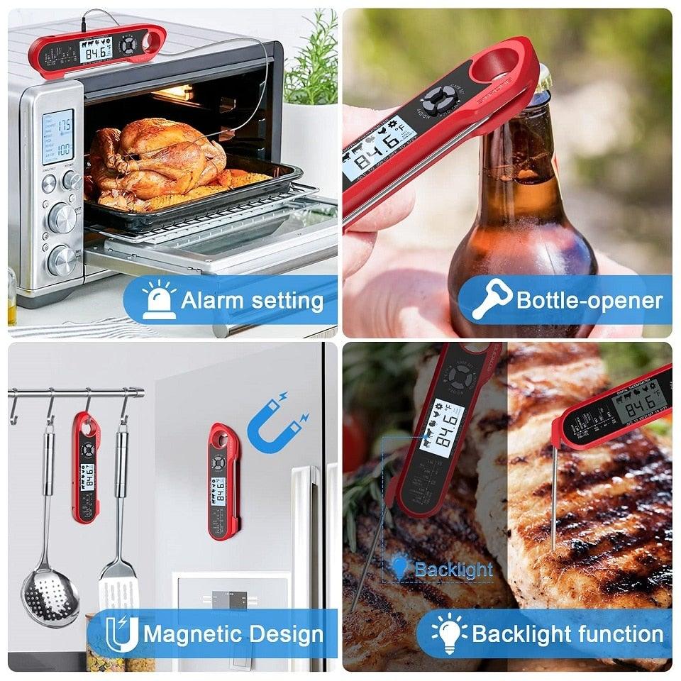Digital Meat BBQ Thermometer Dual Probe Design Waterproof