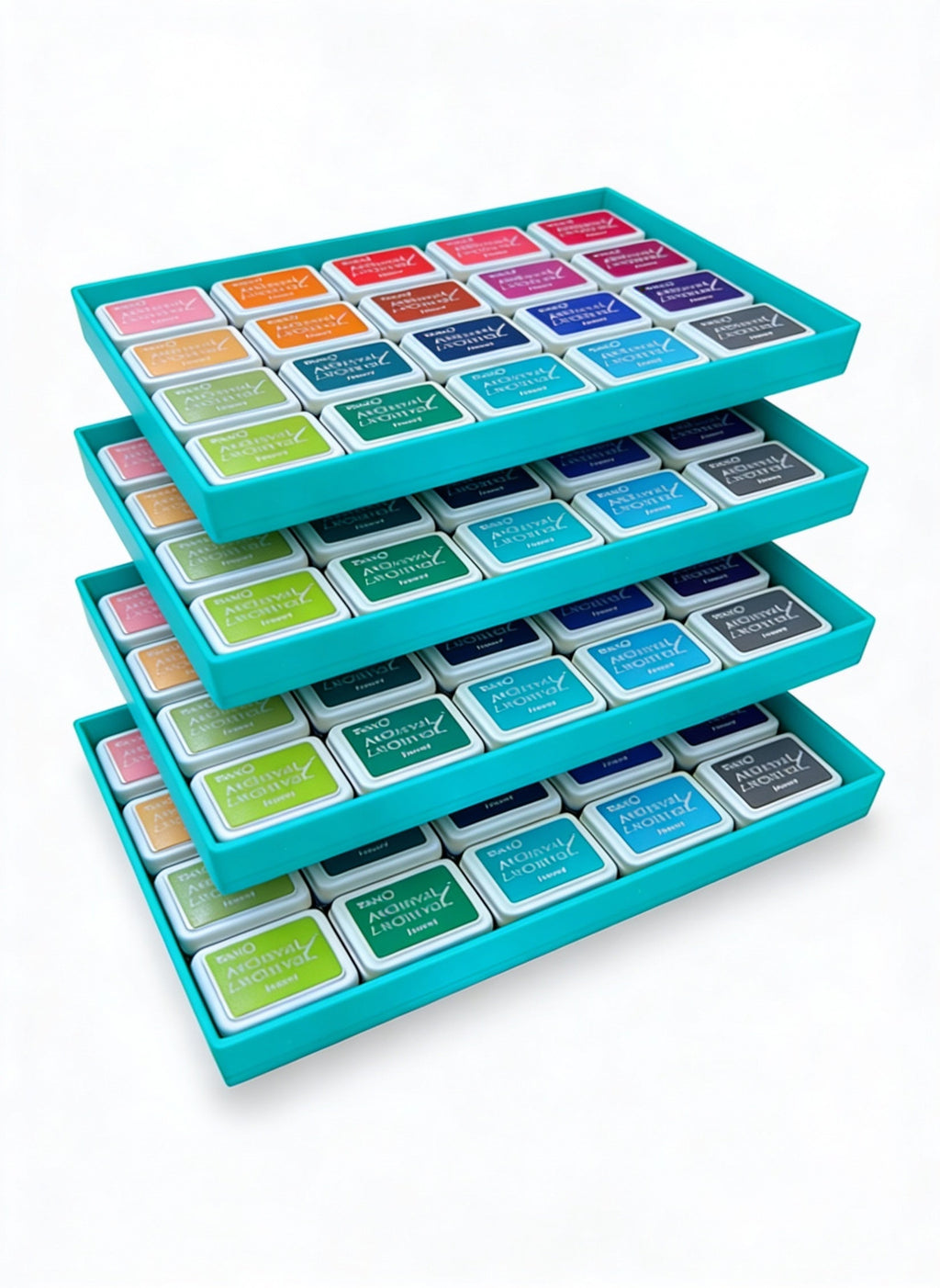 Mini Archival Ink Pad Stackable Storage Tray, Compact Organizer for Craft and Scrapbooking