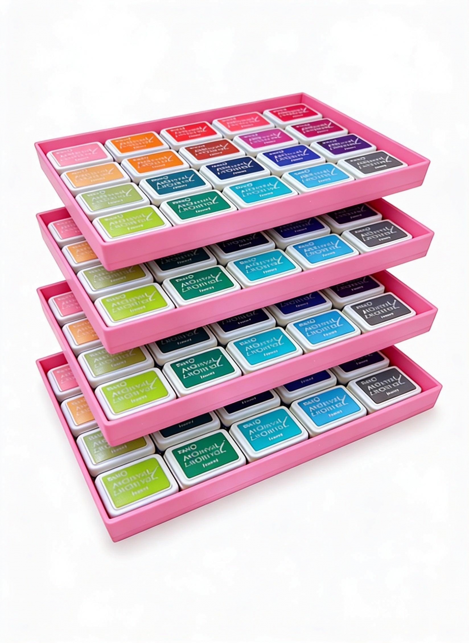Mini Archival Ink Pad Stackable Storage Tray, Compact Organizer for Craft and Scrapbooking