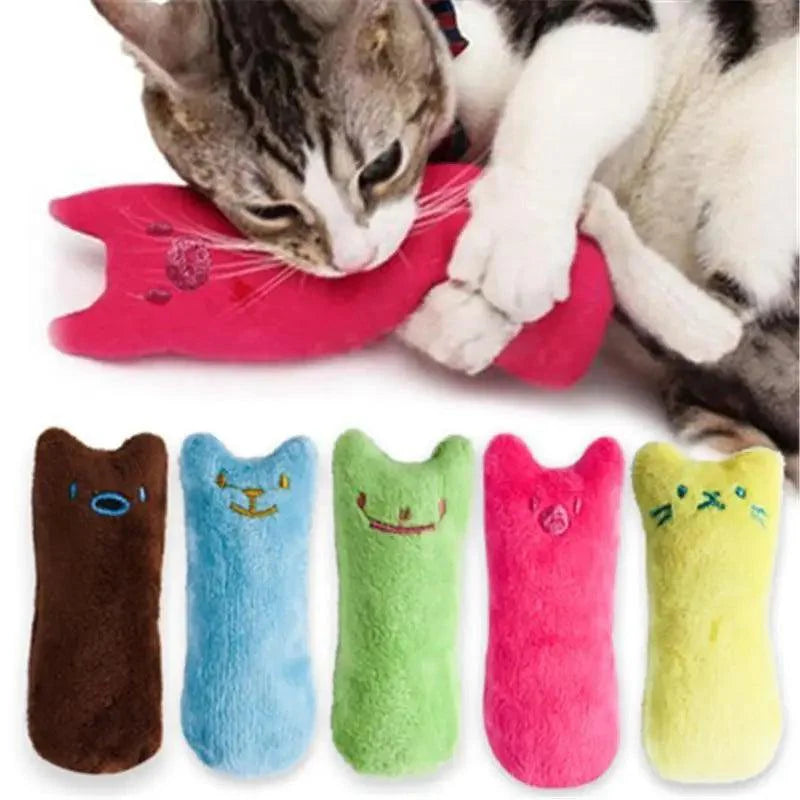 Funny Colorful Teeth Grinding Catnip Toys Cute Kitten Chewing Toy